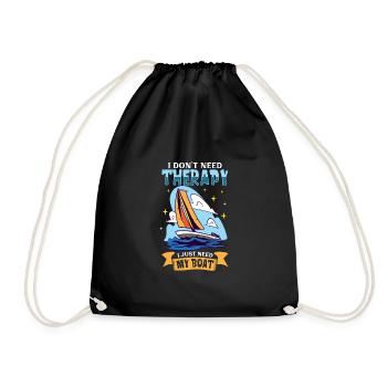 Boating Dad Boat Captain Pontoon Sailor Cruising - Turnbeutel - Schwarz - Vorne
