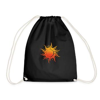 Tarot Sun Sun Summer Family Holidays on the Beach - Drawstring Bag - black - Front