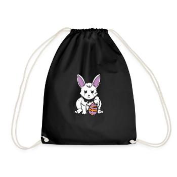 Gothic Rabbit Gothic Rabbit Gothic Easter Emo Goth - Drawstring Bag - black - Front