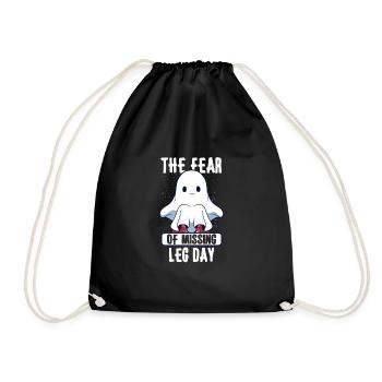 Bodybuilding Powerlifting Weightlifting Fitness - Drawstring Bag - black - Front