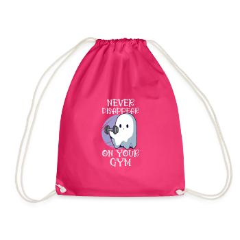 Bodybuilding Powerlifting Weightlifting Fitness - Drawstring Bag - fuchsia - Front