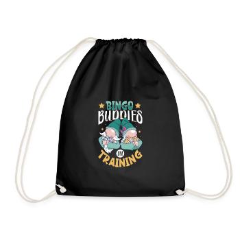 Jeu de cartes de bingo Grand-mère Joueur de bingo Cartes de bingo - Sac de sport léger - noir - Devant