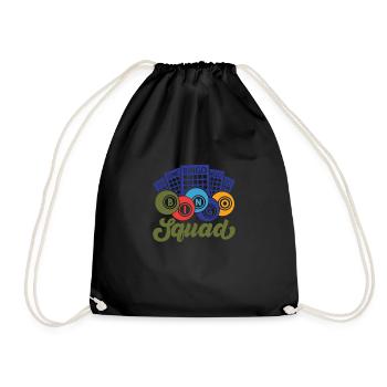 Bingo Card Game Grandma Bingo Player Bingo Cards - Drawstring Bag - black - Front