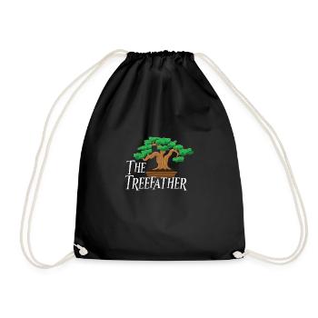 Bonsai Japan Silhouette Gardener Gardening Lover - Drawstring Bag - black - Front