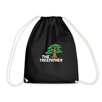 Bonsai Japan Silhouette Gardener Gardening Lover - Drawstring Bag - black - Front