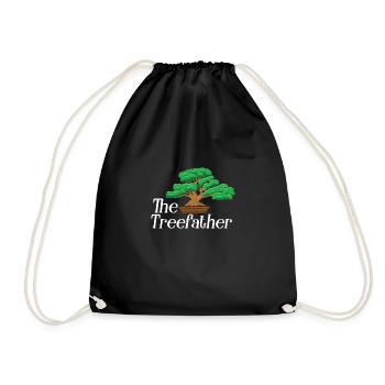 Bonsai Japan Silhouette Gardener Gardening Lover - Drawstring Bag - black - Front