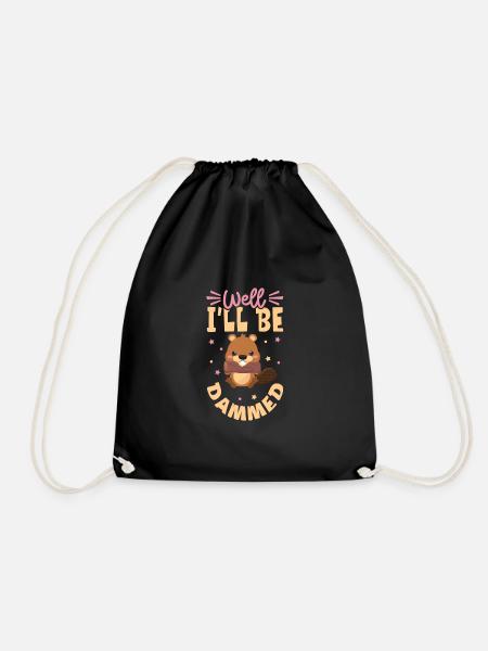 Biber Fan Biber Liebhaber Lustiges Biber Geschenk - Turnbeutel - Schwarz