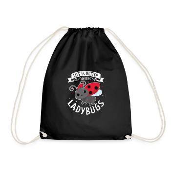 Ladybug Ladybug Entomology Insects - Drawstring Bag - black - Front