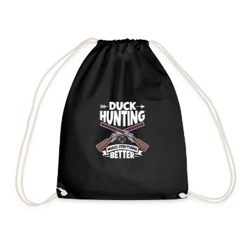 Duck Hunt Duck Hunter Bird Hunting Duck Hunting - Drawstring Bag - black - Front