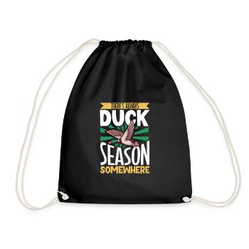 Duck Hunt Duck Hunter Bird Hunting Duck Hunting - Drawstring Bag - black - Front