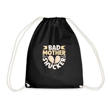 Oyster lover Funny oyster oyster shucker - Drawstring Bag - black - Front