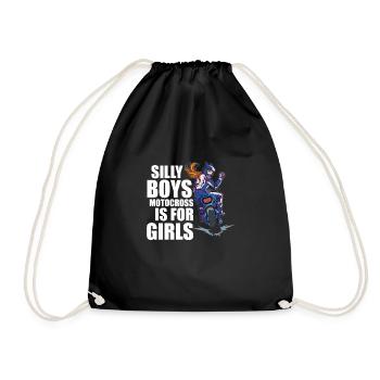 Dirt Bike Dirt Bike Riding Motocross Dirt Biking - Drawstring Bag - black - Front