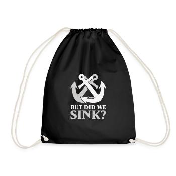 Boating Dad Boat Captain Pontoon Sailor Cruising - Drawstring Bag - black - Front