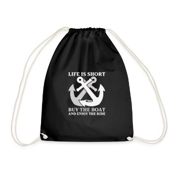 Bateau papa Capitaine Pontoon Sailor Croisière - Sac de sport léger - noir - Devant