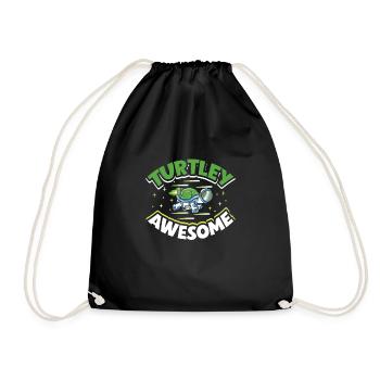 Boxer Boxing Turtle Turtles Sea Ocean Reptile - Turnbeutel - Schwarz - Vorne