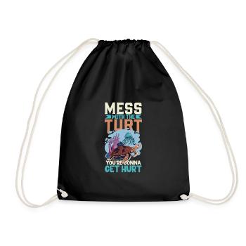 Boxer Boxing Turtle Turtles Sea Ocean Reptile - Turnbeutel - Schwarz - Vorne