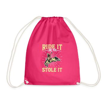 Cowboy Barn Bull Rider Rodéo Country Western - Sac de sport léger - fuchsia - Devant