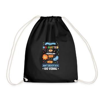 Funny pharmacist pharmacy technician pharmacy - Drawstring Bag - black - Front