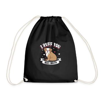 french bulldog english bulldog dog lover bulldog - Turnbeutel - Schwarz - Vorne