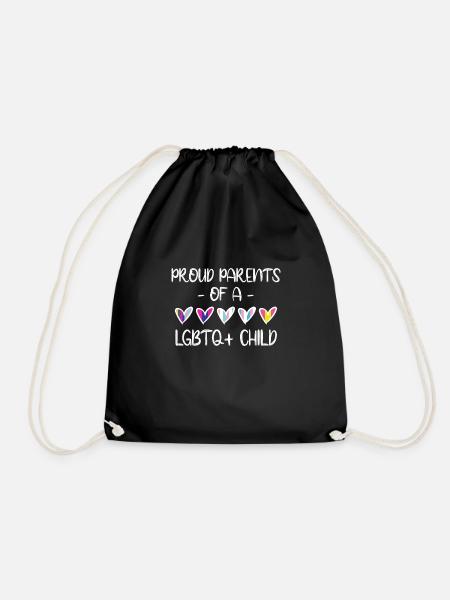 LGBTQ+ Shirt Gift LGBT Month - Drawstring Bag - black