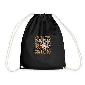 Spanischer Humor Conchas Mexikanisches Brot - Turnbeutel - Schwarz - Vorne