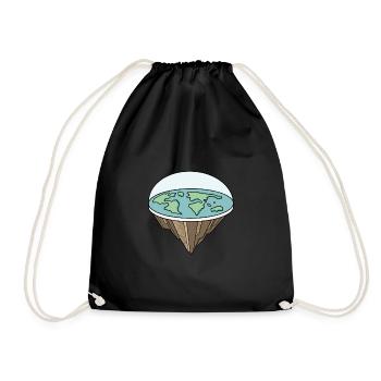 Flat Earth Theory Flat Earth Army Earth - Turnbeutel - Schwarz - Vorne