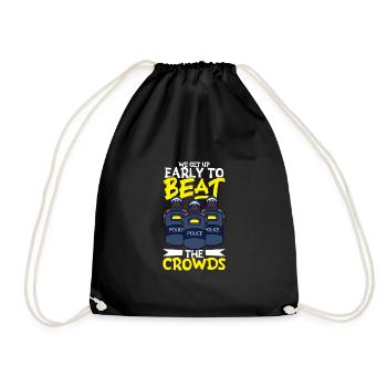 Police Cop Officer Police Office - Drawstring Bag - black - Front
