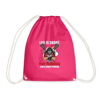 Lacrosse-spieler Lacrosse-trainer Lax Player - Turnbeutel - Fuchsia - Vorne