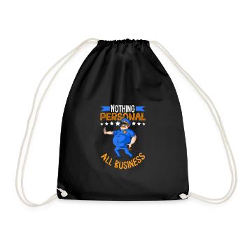 Police Cop Officer Police Office - Drawstring Bag - black - Front