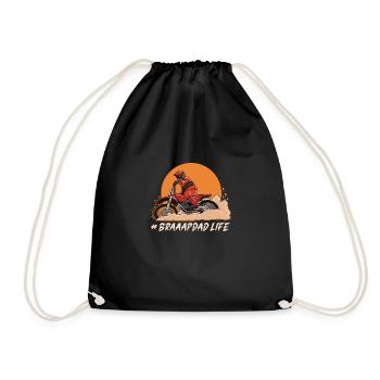 Dirt Bike Dirt Bike Riding Motocross Dirt Biking - Drawstring Bag - black - Front