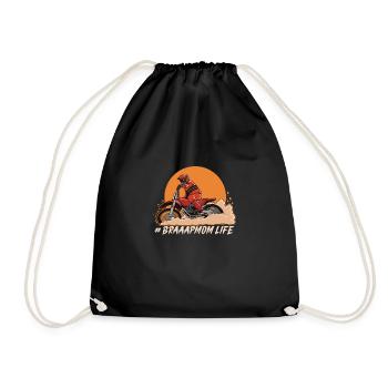 Dirt Bike Dirt Bike Riding Motocross Dirt Biking - Drawstring Bag - black - Front