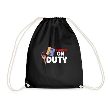 Real Estate Agent Realtor Home Closing Investor - Drawstring Bag - black - Front