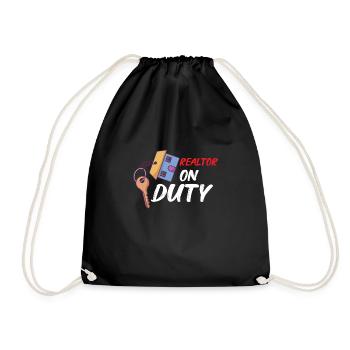 Real Estate Agent Realtor Home Closing Investor - Drawstring Bag - black - Front