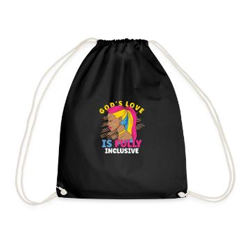 Afro Black Girl Pride Afro Girl Afrocentric - Drawstring Bag - black - Front