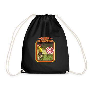 Archery Bow and arrow Target shooting - Drawstring Bag - black - Front