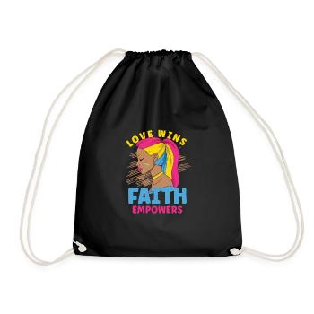 Pansexual Gay Pansexuality Asexual Asexuality - Drawstring Bag - black - Front