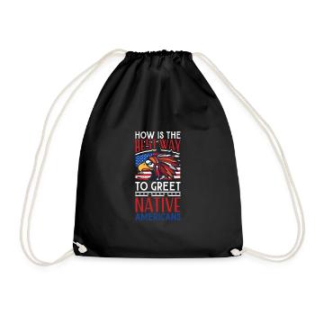 Indian Aborigines History of the Indigenous People - Drawstring Bag - black - Front