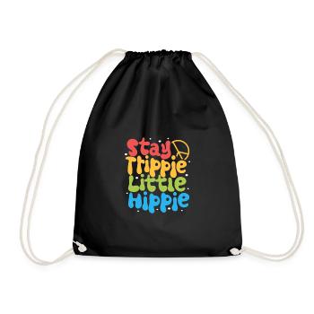 Hippie Lifestyle Flower Power Free Spirit Harmony - Turnbeutel - Schwarz - Vorne