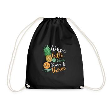 Day of embryo transfer IVF in vitro fertilization - Drawstring Bag - black - Front
