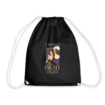 Piraten-piratenschiff-frau Piratenkapitän - Turnbeutel - Schwarz - Vorne