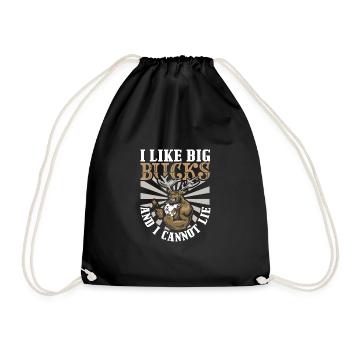 Deer Hunting Deer Hunters Hunting Season Buck Hunting - Drawstring Bag - black - Front