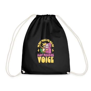 Poker Casino Poker Player Gambling Roulette Gift - Drawstring Bag - black - Front