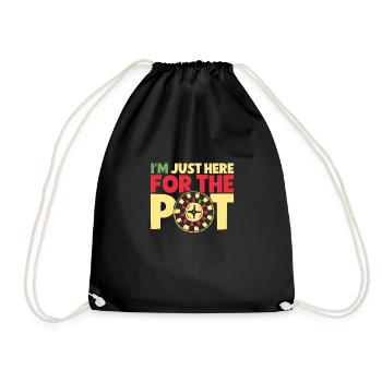 Poker Casino Poker Player Gambling Roulette - Drawstring Bag - black - Front