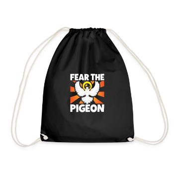 Pigeon Pigeon Racing Pigeon Racer Pigeon Keeper - Drawstring Bag - black - Front