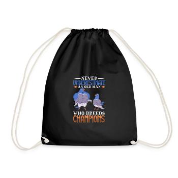 Pigeon Pigeon Racing Pigeon Racer Pigeon Keeper - Drawstring Bag - black - Front