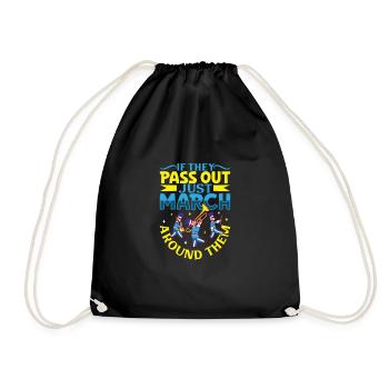 Marching Band Clarinetist School Rehearsal Music - Drawstring Bag - black - Front