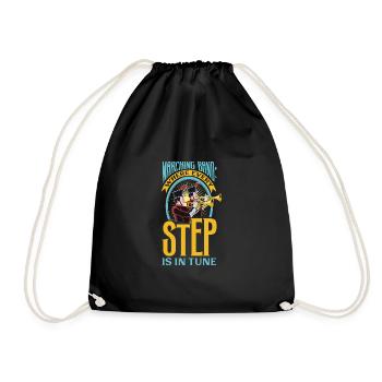 Marching Band Clarinetist School Rehearsal Music - Drawstring Bag - black - Front