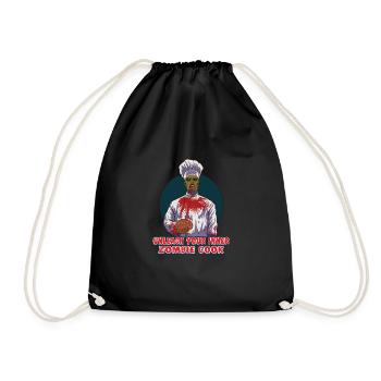 Funny Zombie Cook Cooking Horror Cook Undead - Drawstring Bag - black - Front