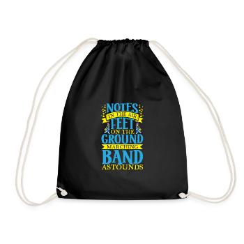 Marching Band Clarinetist School Rehearsal Music - Drawstring Bag - black - Front