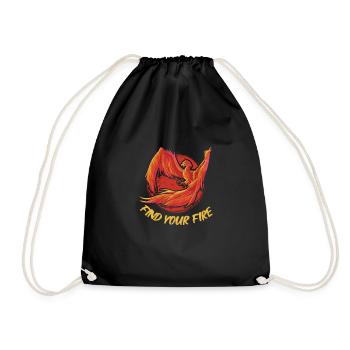 Phoenix Bird Mythical Creatures - Drawstring Bag - black - Front